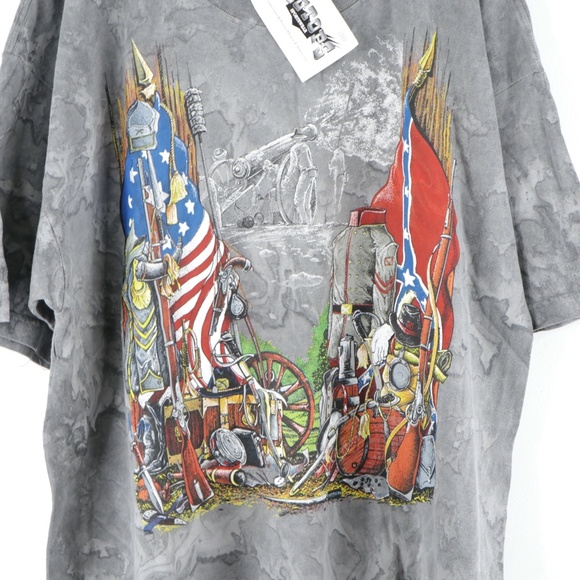 NOS 90s Civil War Gettsyburg Acid Wash T Shirt - Picture 4 of 9